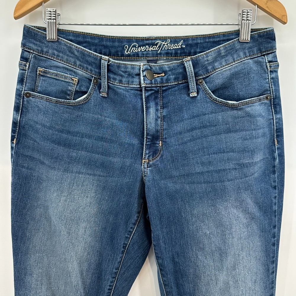 Universal‎ Thread Jeans Womens 10/30L Blue Denim Mid Rise Skinny Stretch Comfort